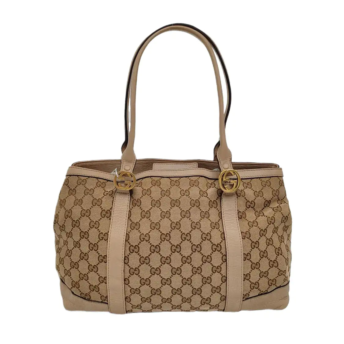 GUCCI Miss GG Brown Canvas Old Flower Single Shoulder Bag Tote Bag Golden hardware-(SKU)-958172878