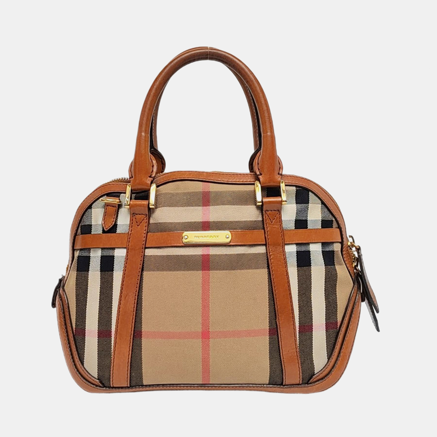 BURBERRY Sartorial Orchard Brown Canvas Handbag Crossbody Bag Single Shoulder Bag Golden hardware-(SKU)-958155782