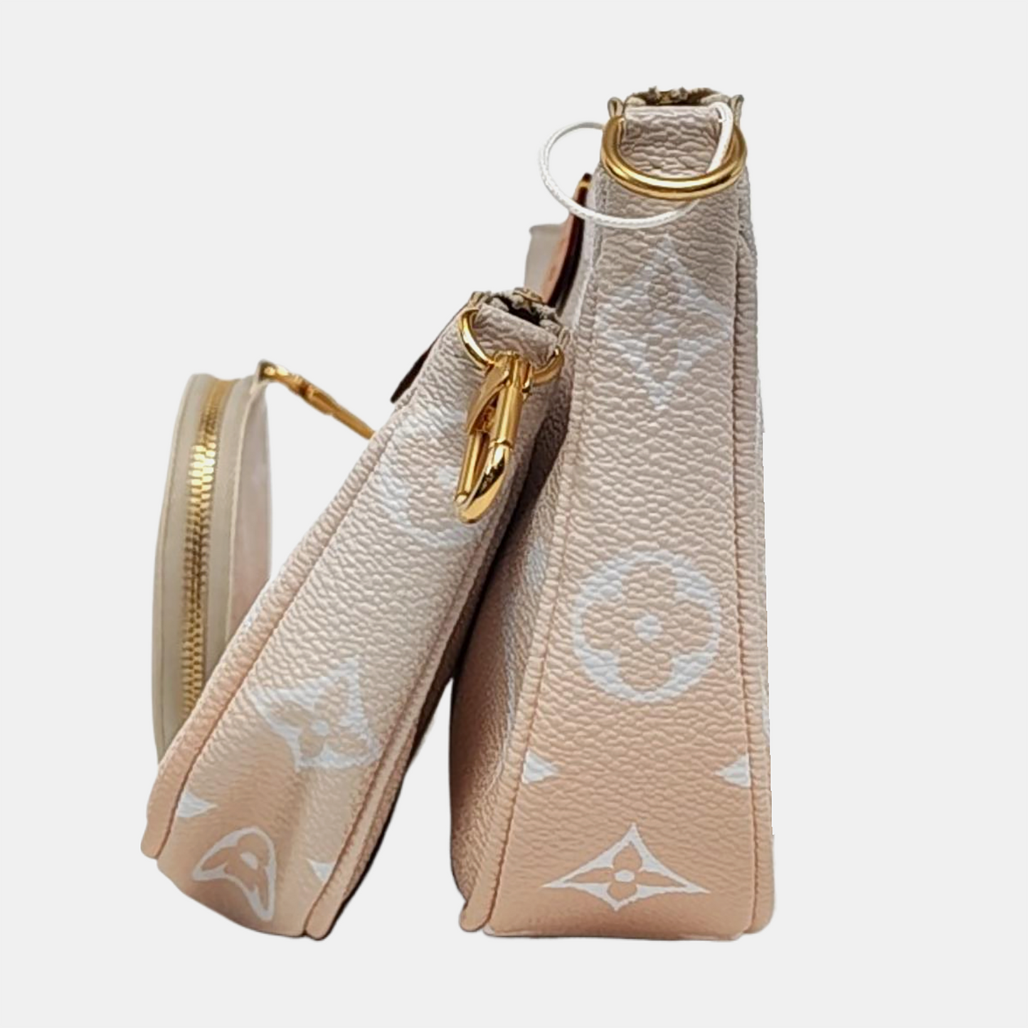LOUIS VUITTON MULTI Beige Coated Canvas Monogram 5-in-1 Crossbody Shoulder Bag 2 Removable Shoulder Straps Gold Hardware-(SKU)-958686705