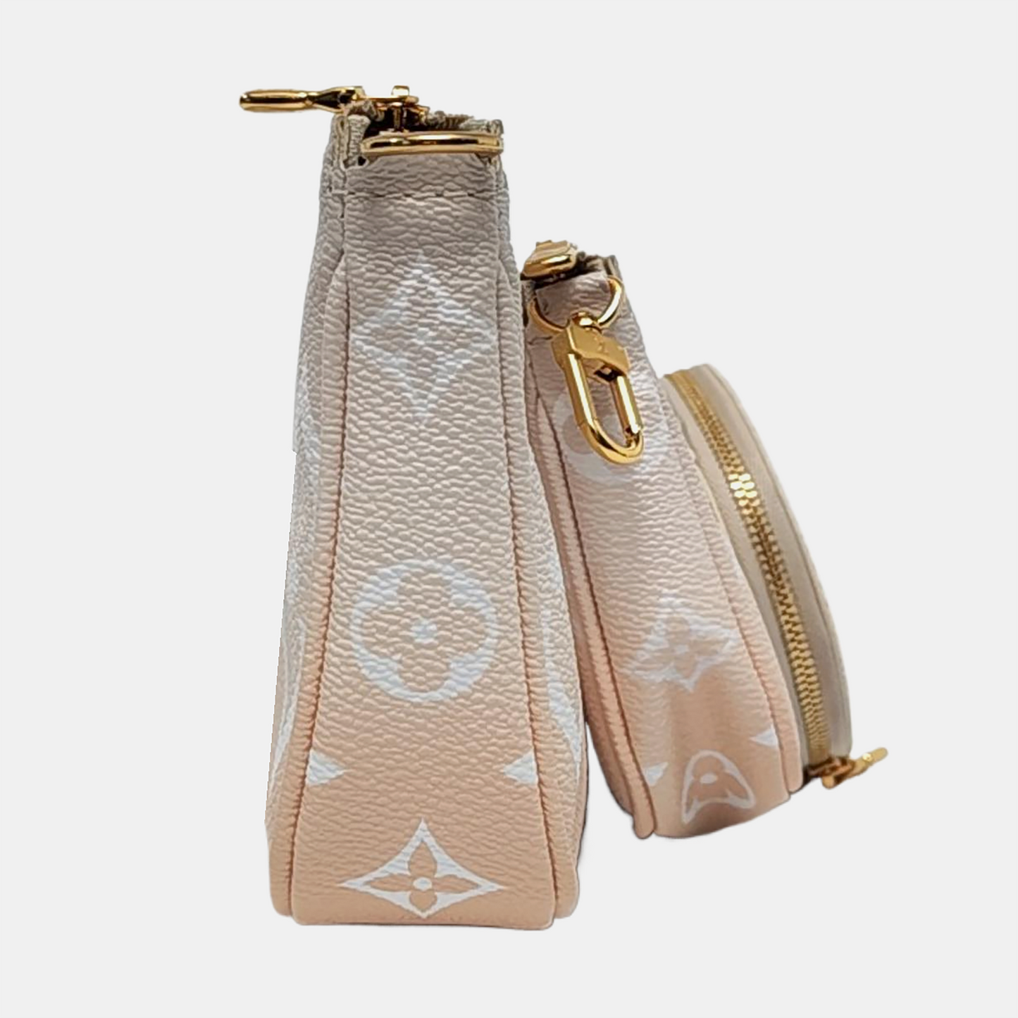LOUIS VUITTON MULTI Beige Coated Canvas Monogram 5-in-1 Crossbody Shoulder Bag 2 Removable Shoulder Straps Gold Hardware-(SKU)-958686705
