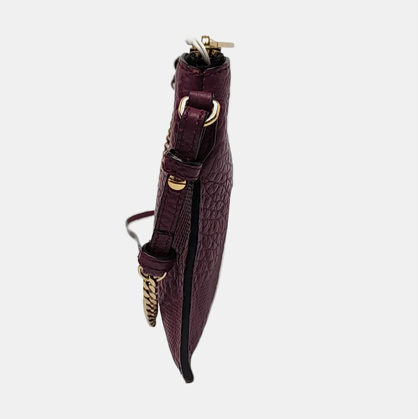 BURBERRY Mildenhall Purple Leather Shoulder and Crossbody Bag Golden hardware Removable shoulder strap-(SKU)-958378180