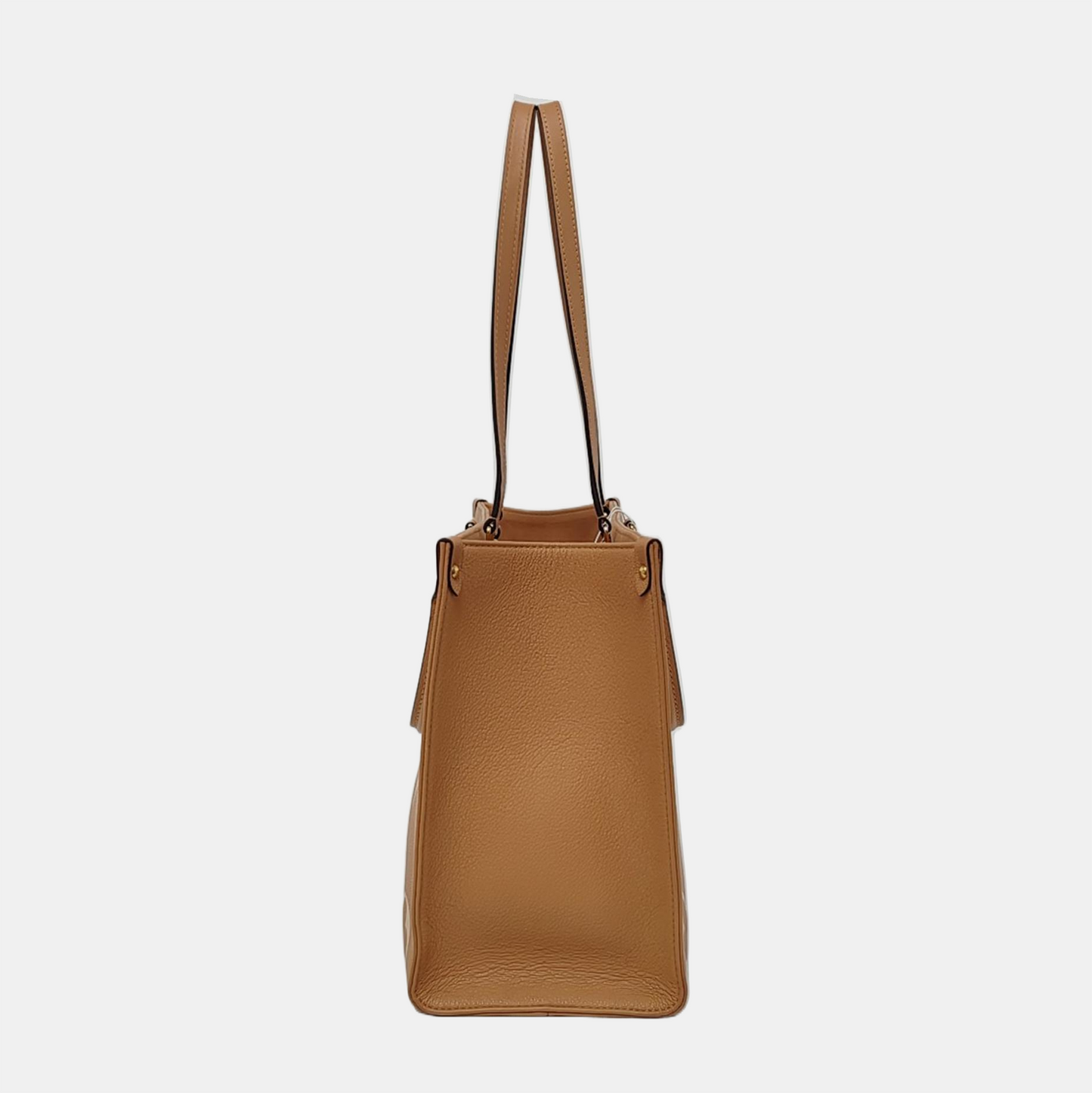 LOUIS VUITTON ONTHEGO Medium-sized Yellow Leather Monogram Embossed Jungle Bag Shoulder Bag Tote Bag Golden Hardware-(SKU)-958616180
