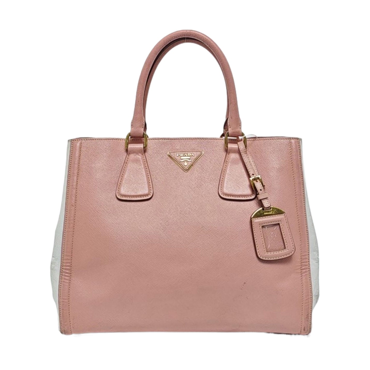 PRADA Tote bag Pink Calfskin Logo Tote Bag Golden hardware-(SKU)-958685441