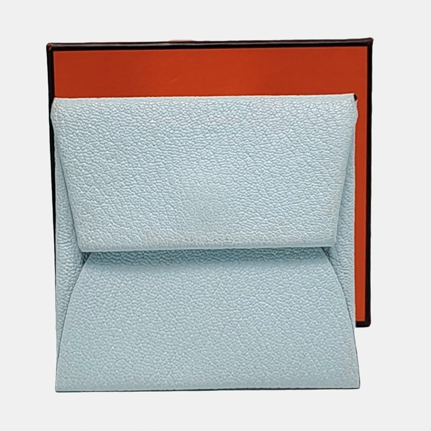 HERMÈS Bastia Haze blue sheepskin card case Silver Hardware Dstamp-(SKU)-959053951