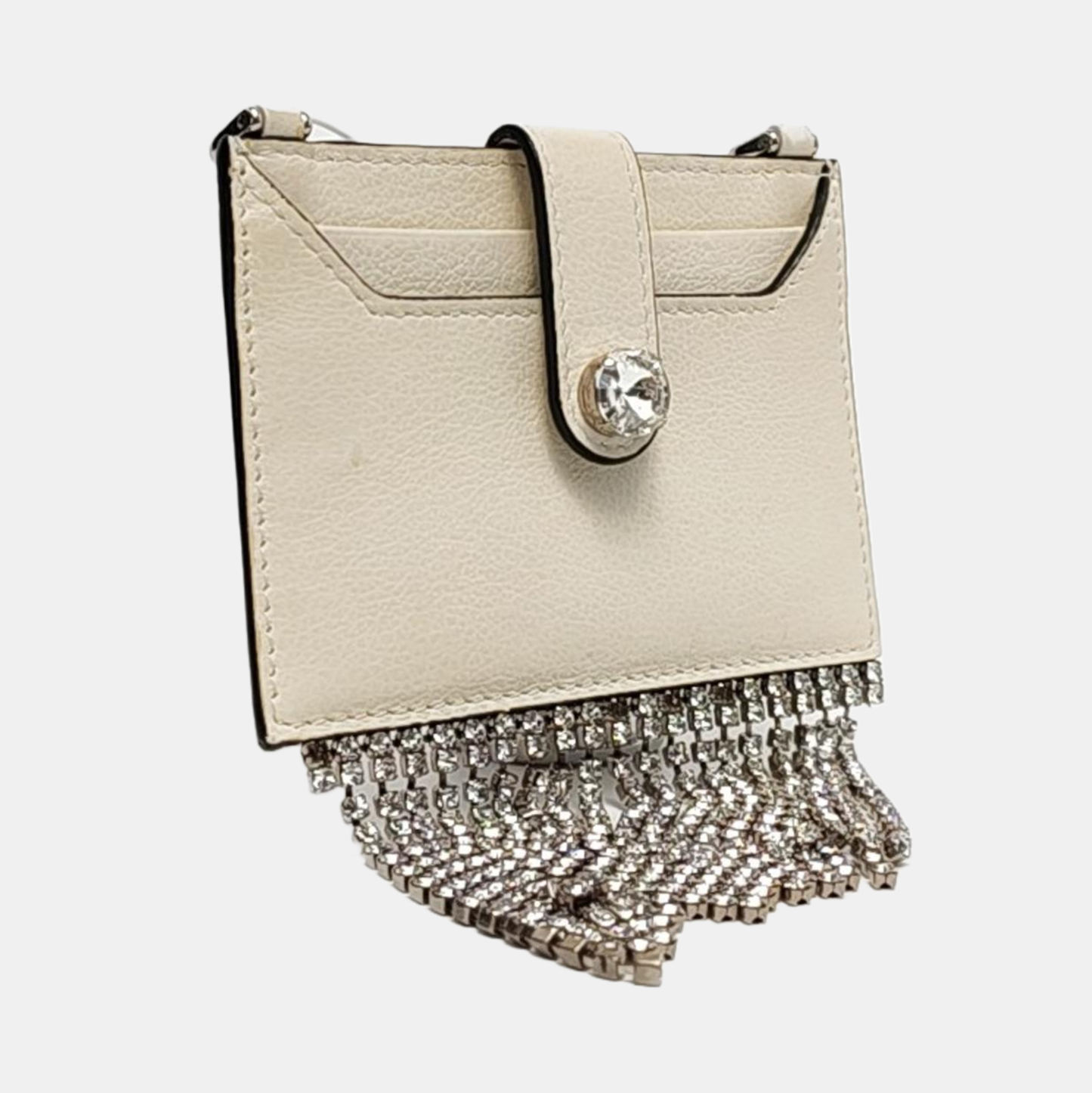 Miu Miu Fringed White Cowhide Fringe Wallet-(SKU)-959067472