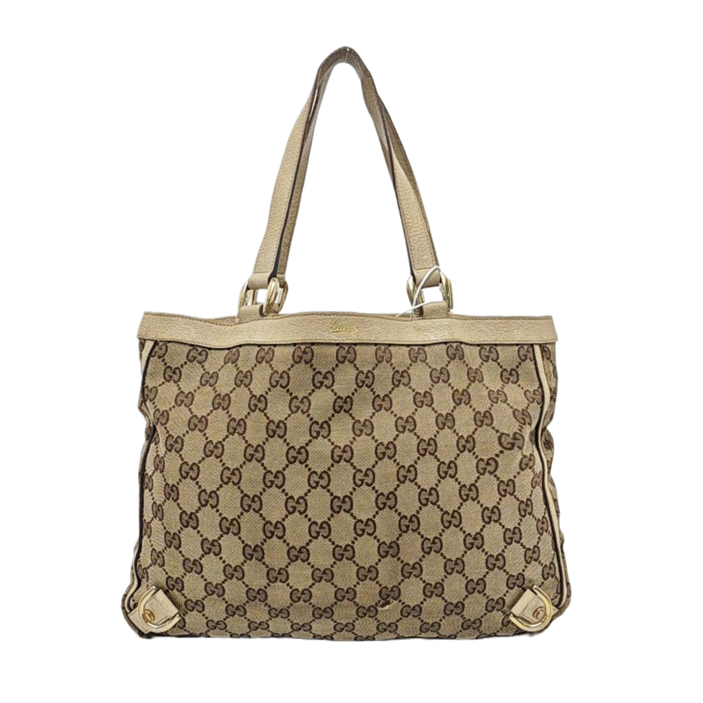 GUCCI Abbey Brown Canvas Monogram Handbag Single Shoulder Bag-(SKU)-959105616