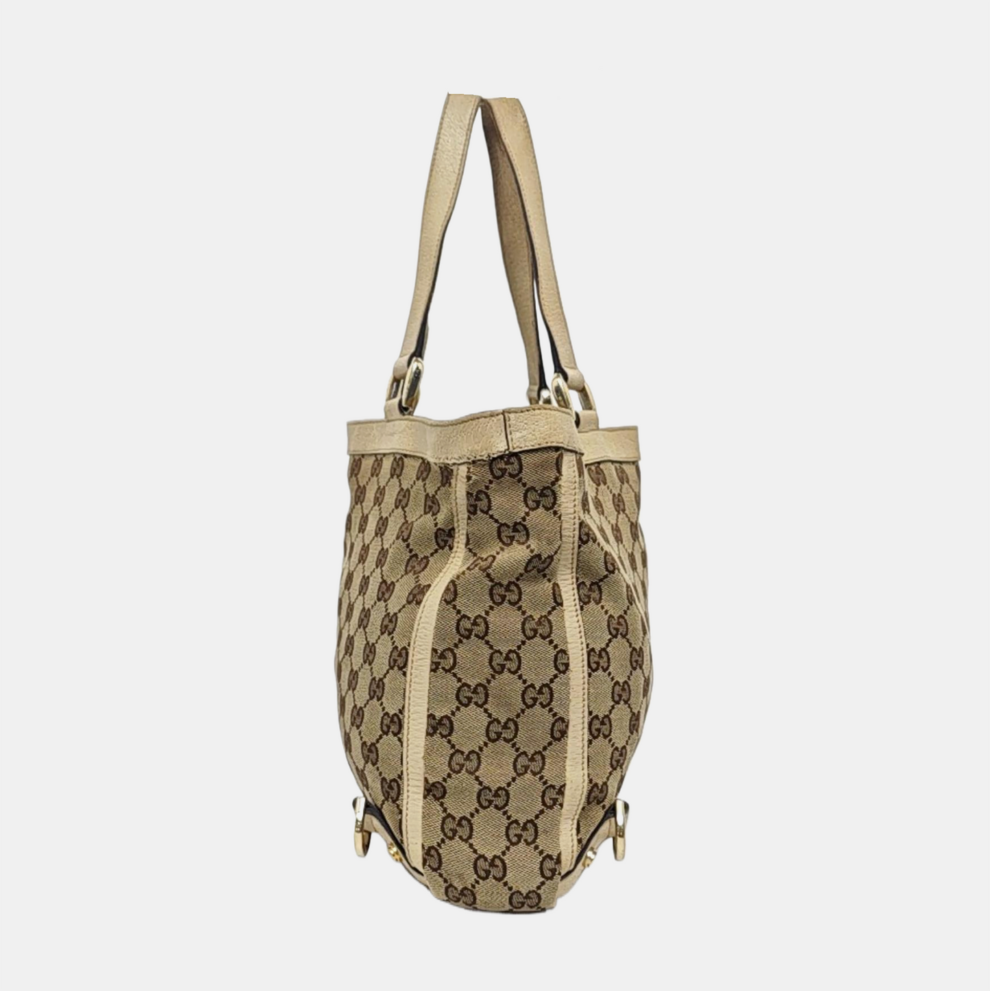 GUCCI Abbey Brown Canvas Monogram Handbag Single Shoulder Bag-(SKU)-959105616