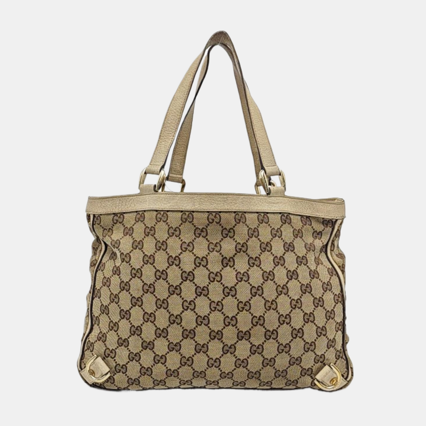 GUCCI Abbey Brown Canvas Monogram Handbag Single Shoulder Bag-(SKU)-959105616