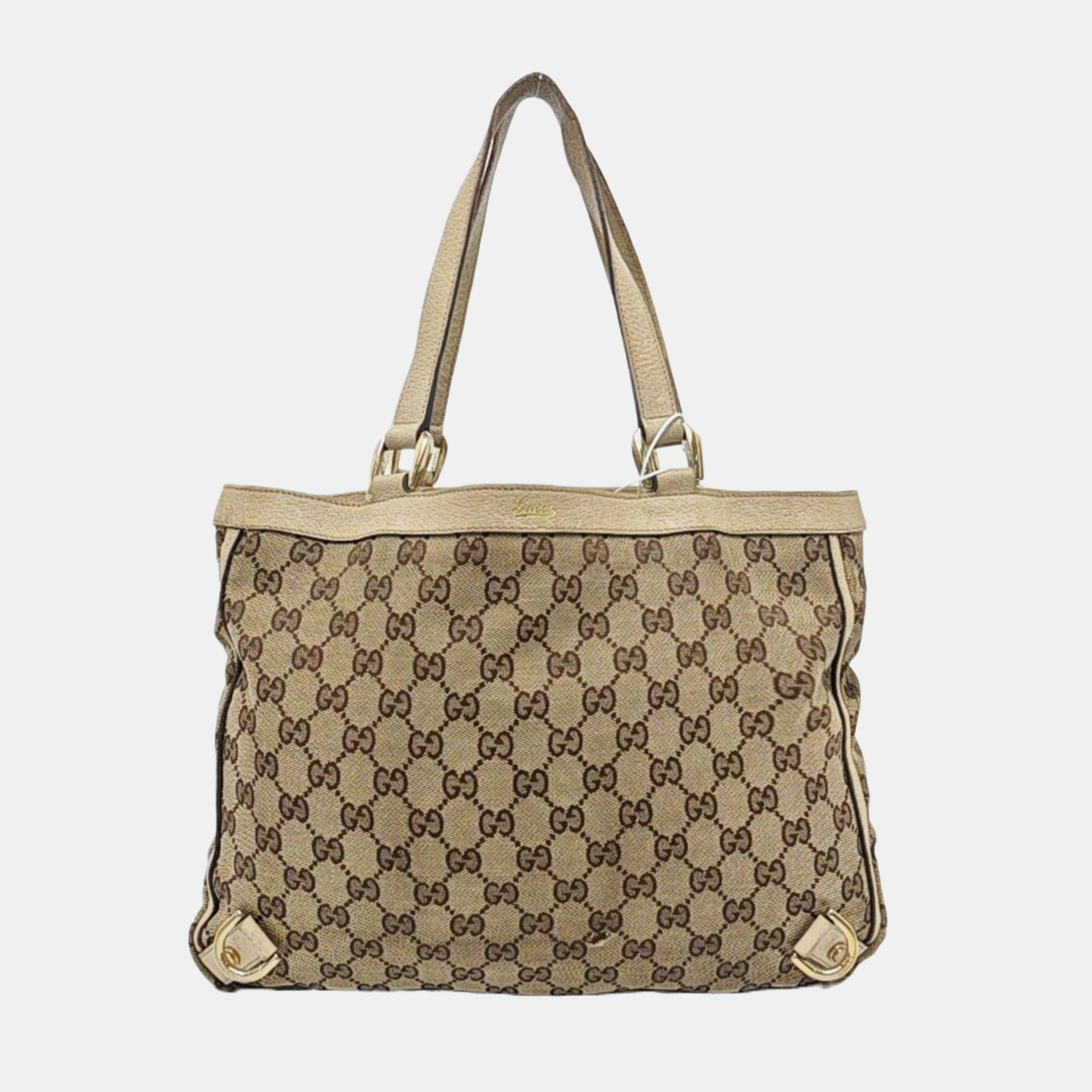 GUCCI Abbey Brown Canvas Monogram Handbag Single Shoulder Bag-(SKU)-959105616