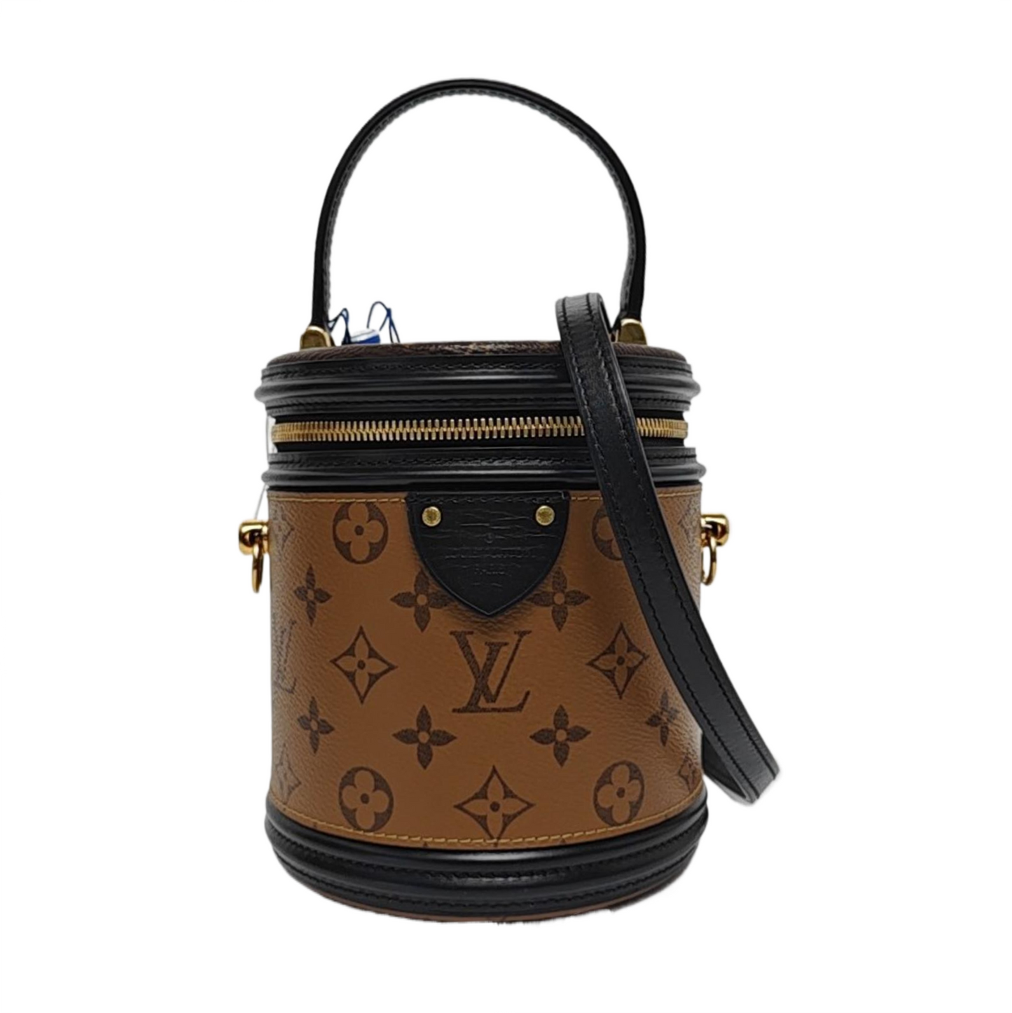 LOUIS VUITTON CANNES Small Brown Coated Canvas Monogram Empreinte Shoulder Bag Tote Crossbody Bag Detachable Strap-(SKU)-959331386