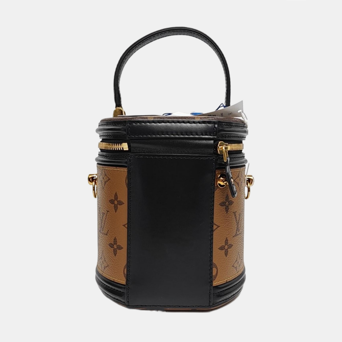 LOUIS VUITTON CANNES Small Brown Coated Canvas Monogram Empreinte Shoulder Bag Tote Crossbody Bag Detachable Strap-(SKU)-959331386