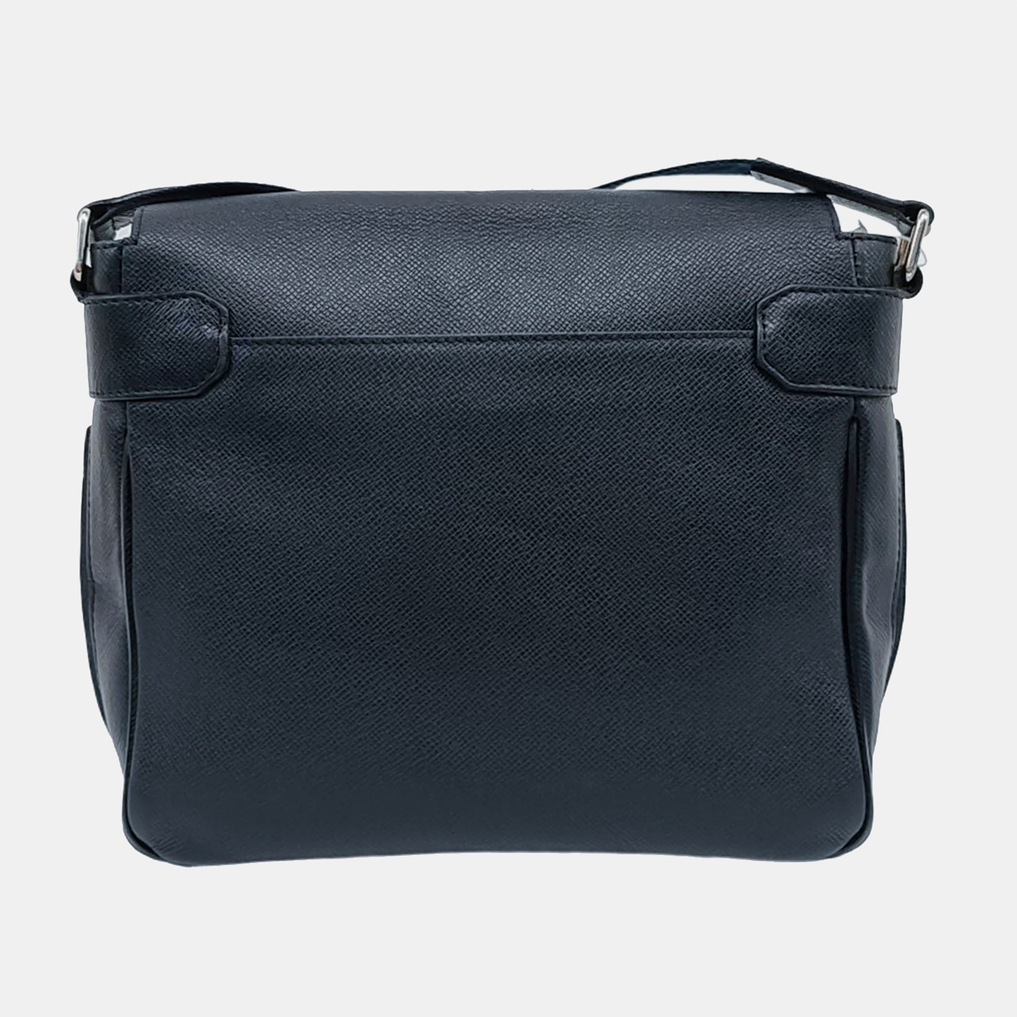 LOUIS VUITTON ROMAN Blue Cowhide Crossbody Bag Silver Hardware-(SKU)-959266861