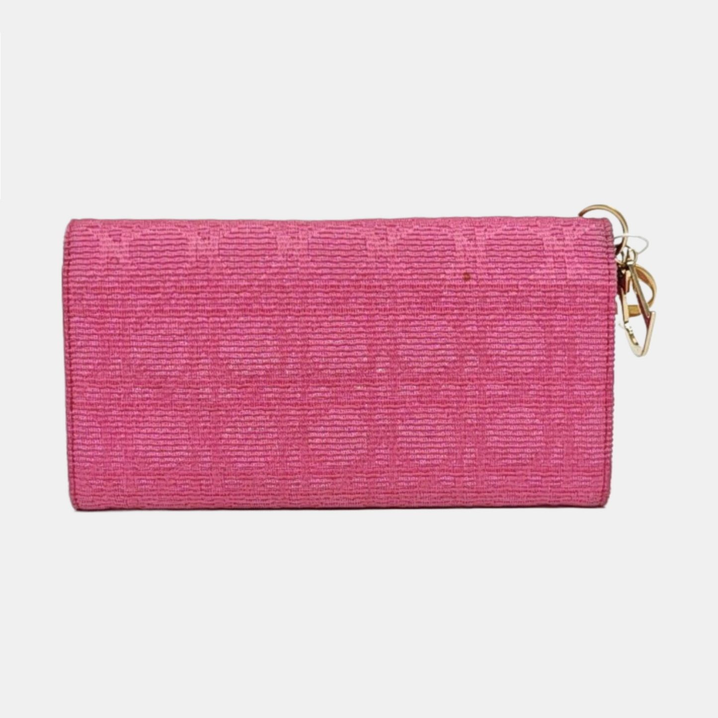 DIOR Fuchsia Fabric Wallet Golden hardware-(SKU)-959328044