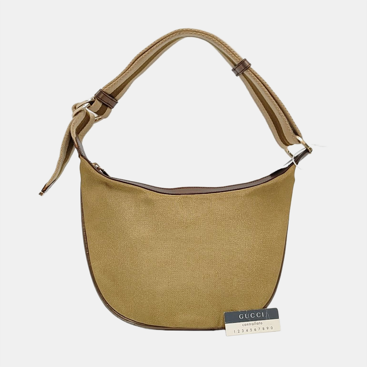GUCCI GG Marmont Khaki Fabric Handbag Golden hardware-(SKU)-959772601