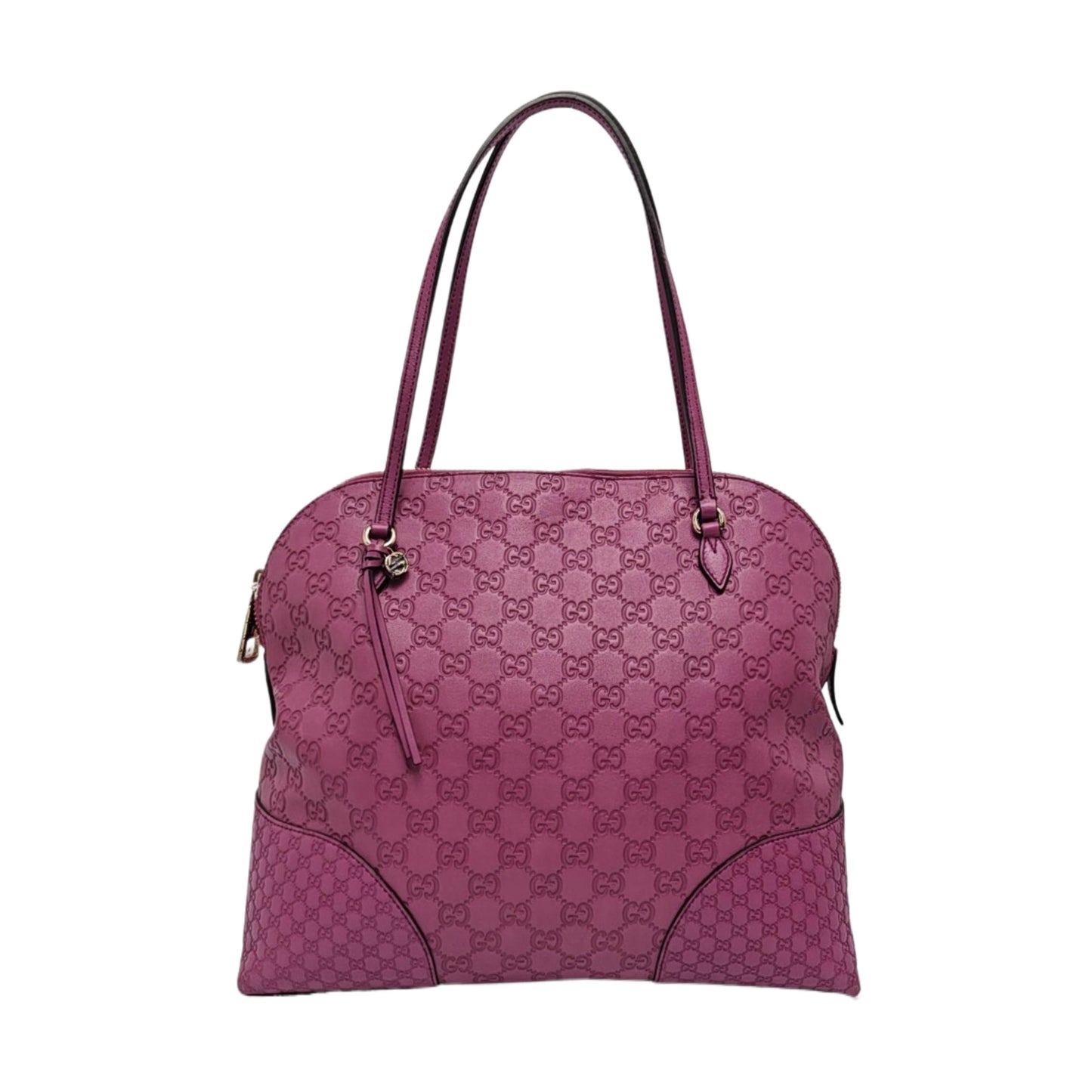GUCCI Bree Purple leather old flower embossed single shoulder bag Golden hardware-(SKU)-959516501