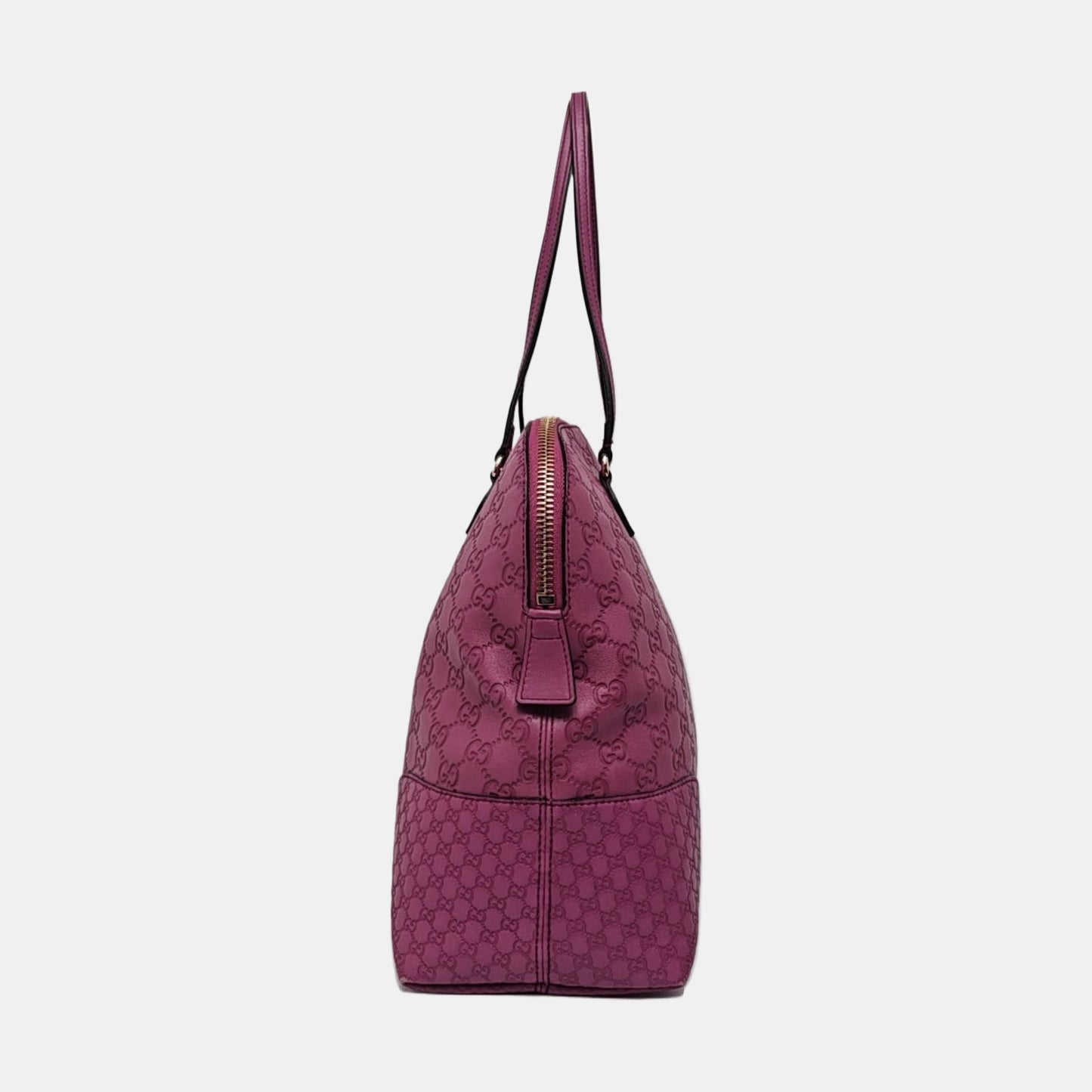 GUCCI Bree Purple leather old flower embossed single shoulder bag Golden hardware-(SKU)-959516501