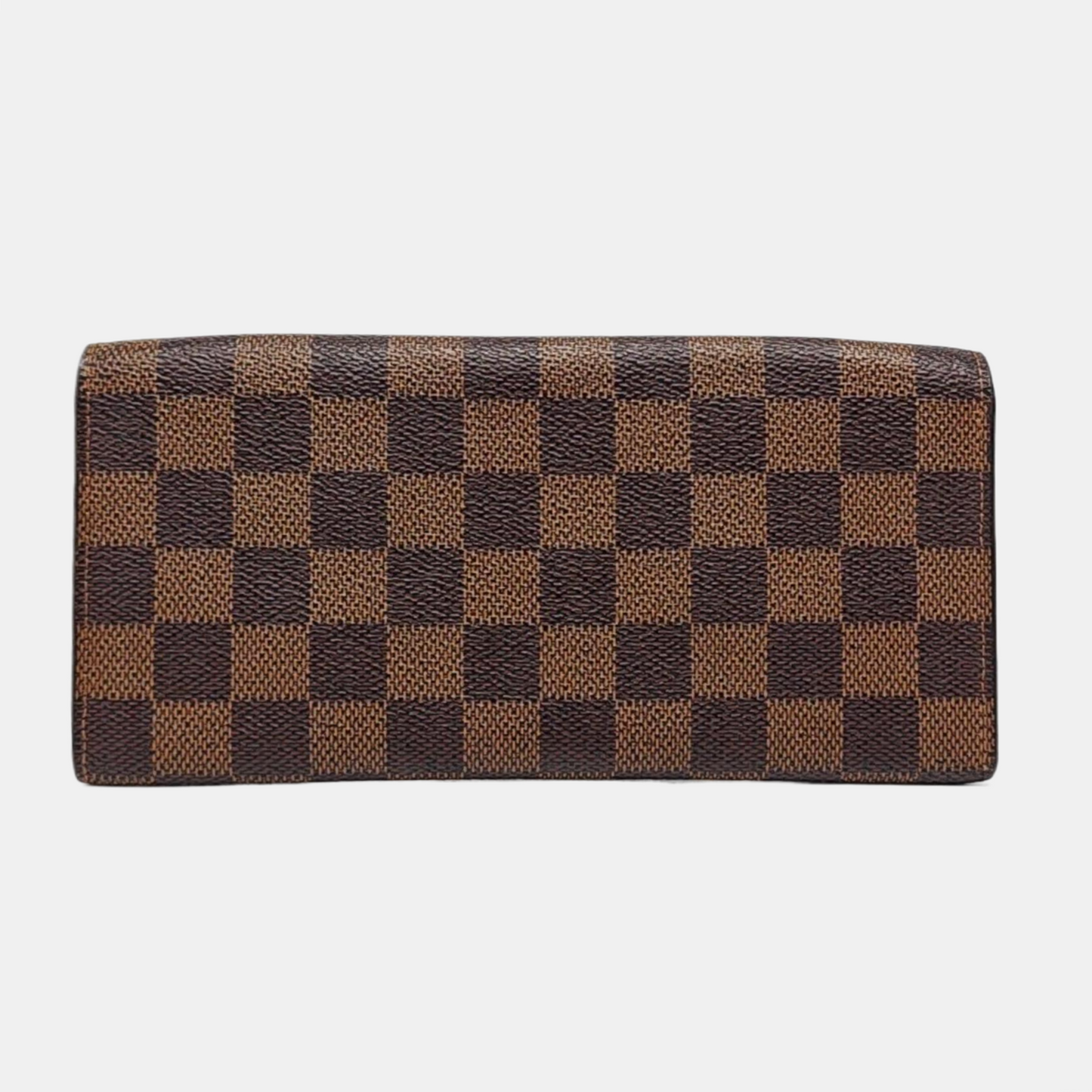 LOUIS VUITTON GRAPHITE LONG Brown Coated Canvas Checkered Wallet Golden hardware-(SKU)-959718998