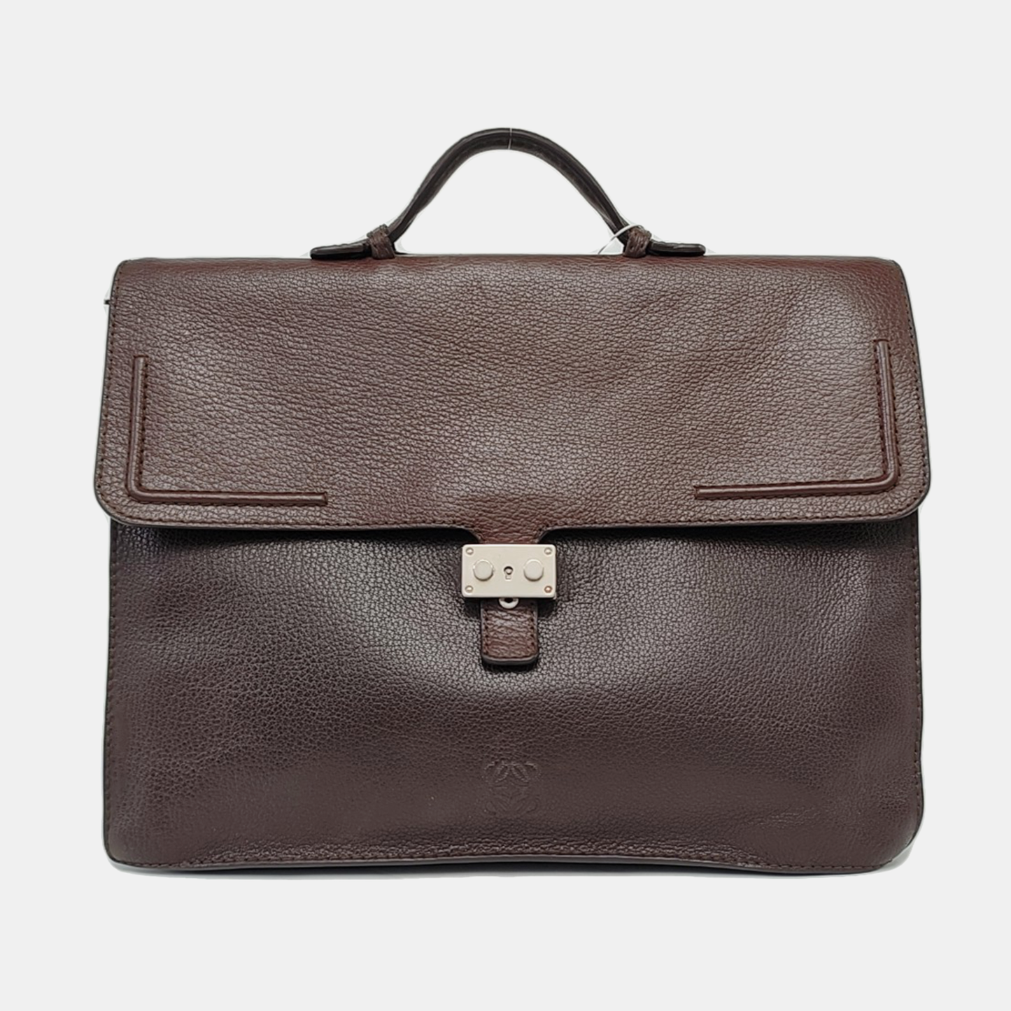 LOEWE Dark Brown Cowhide Handbag Single Shoulder Bag Crossbody Golden hardware-(SKU)-960024016