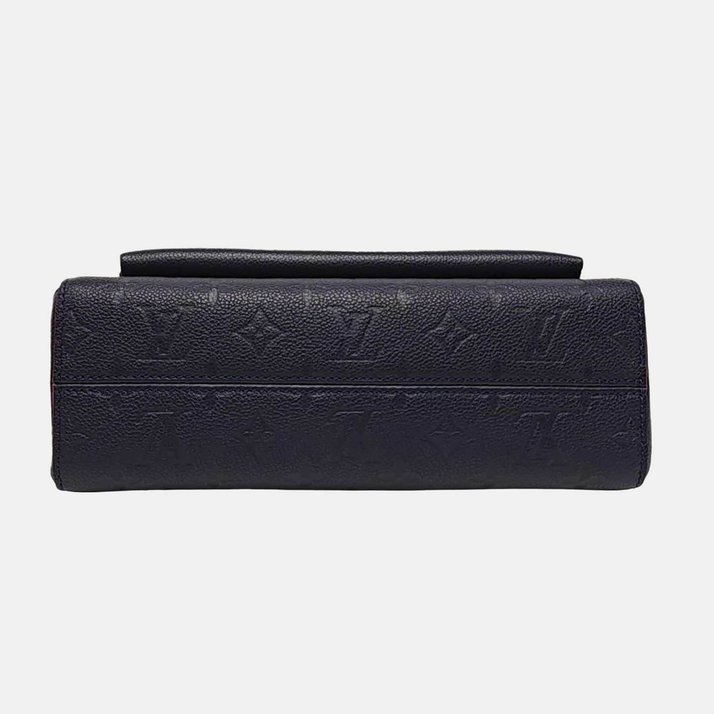 LOUIS VUITTON VAVIN Small Deep Blue Leather Monogram Embossed Single Shoulder Bag Tote Bag Golden Hardware-(SKU)-959801677