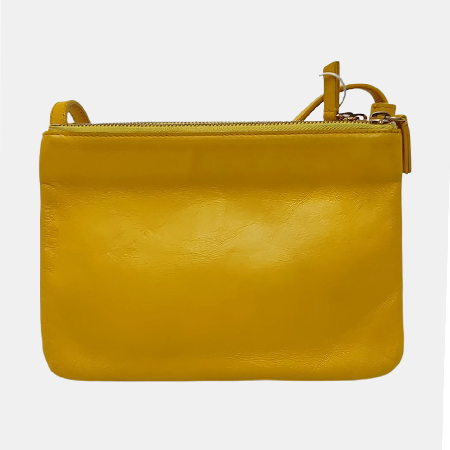 CELINE TRIO Small size Orange Cowhide Crossbody Single Shoulder Bag Golden hardware-(SKU)-959742299
