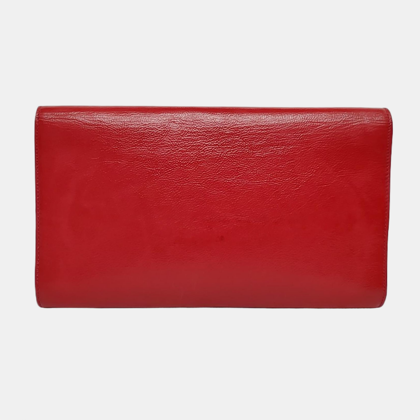 YSL BELLE JOUR Fuchsia Cowhide Pleated Handbag-(SKU)-959897973