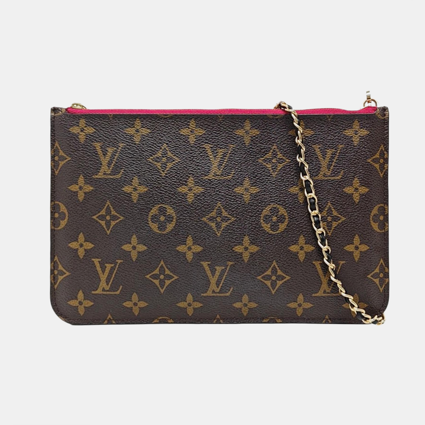 LOUIS VUITTON NEVERFULL Dark Brown Coated Canvas Monogrammed Shopping Bag Handbag Golden hardware-(SKU)-959999069