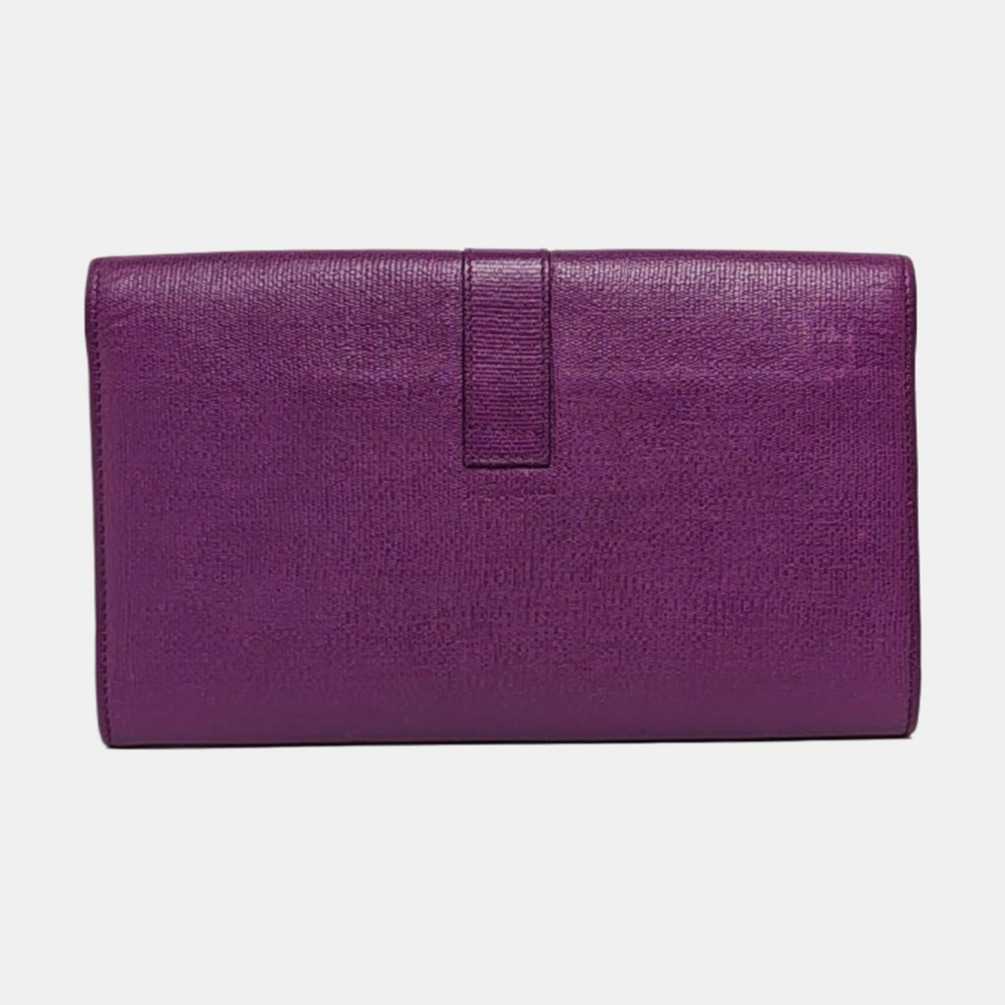 YSL CHYC Y LIGNE Purple Cowhide Embossed Clutch Golden hardware-(SKU)-959946946