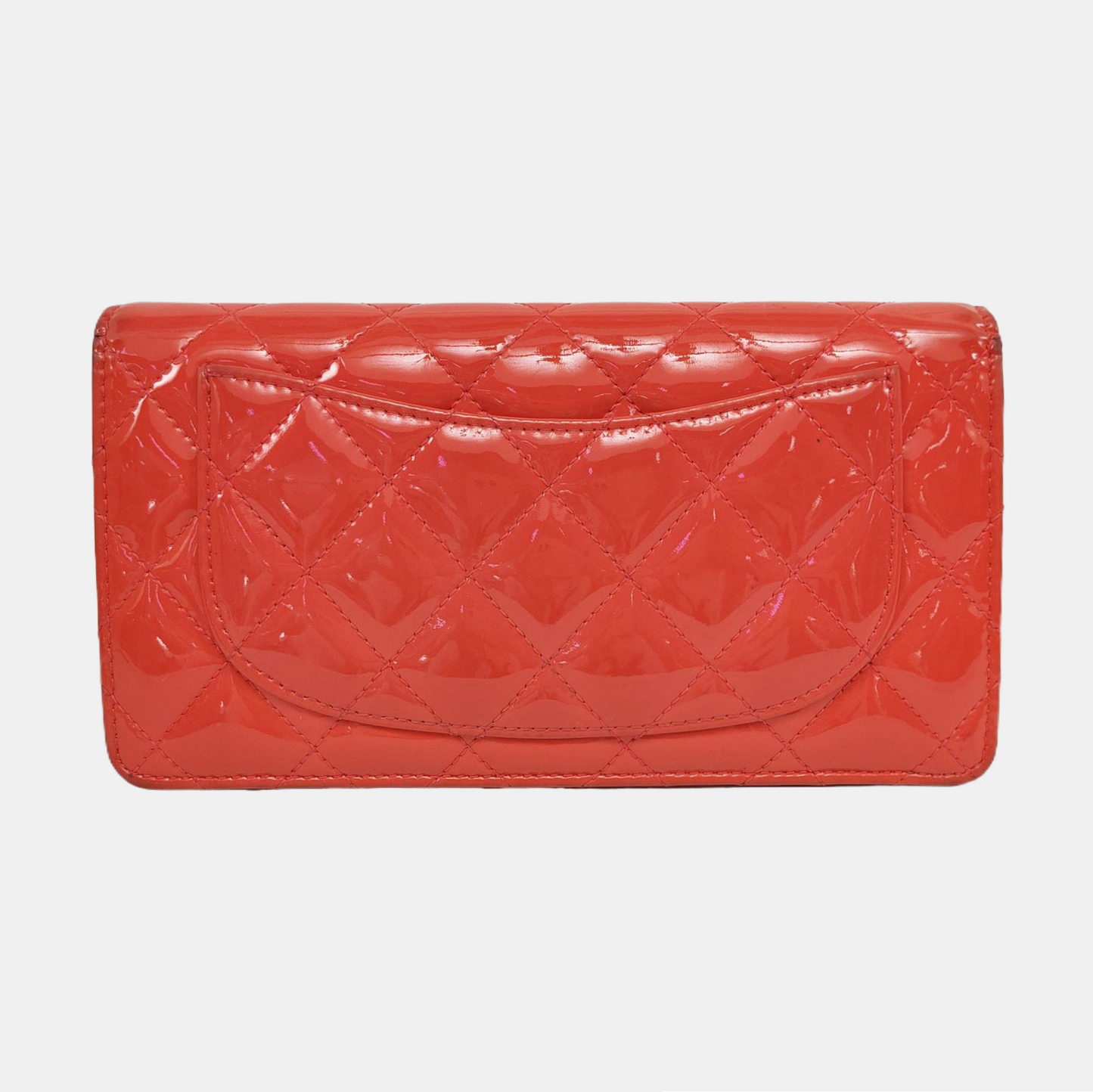 CHANEL Red Cowhide Diamond Quilted Wallet Red Hardware 16nan-(SKU)-959584010