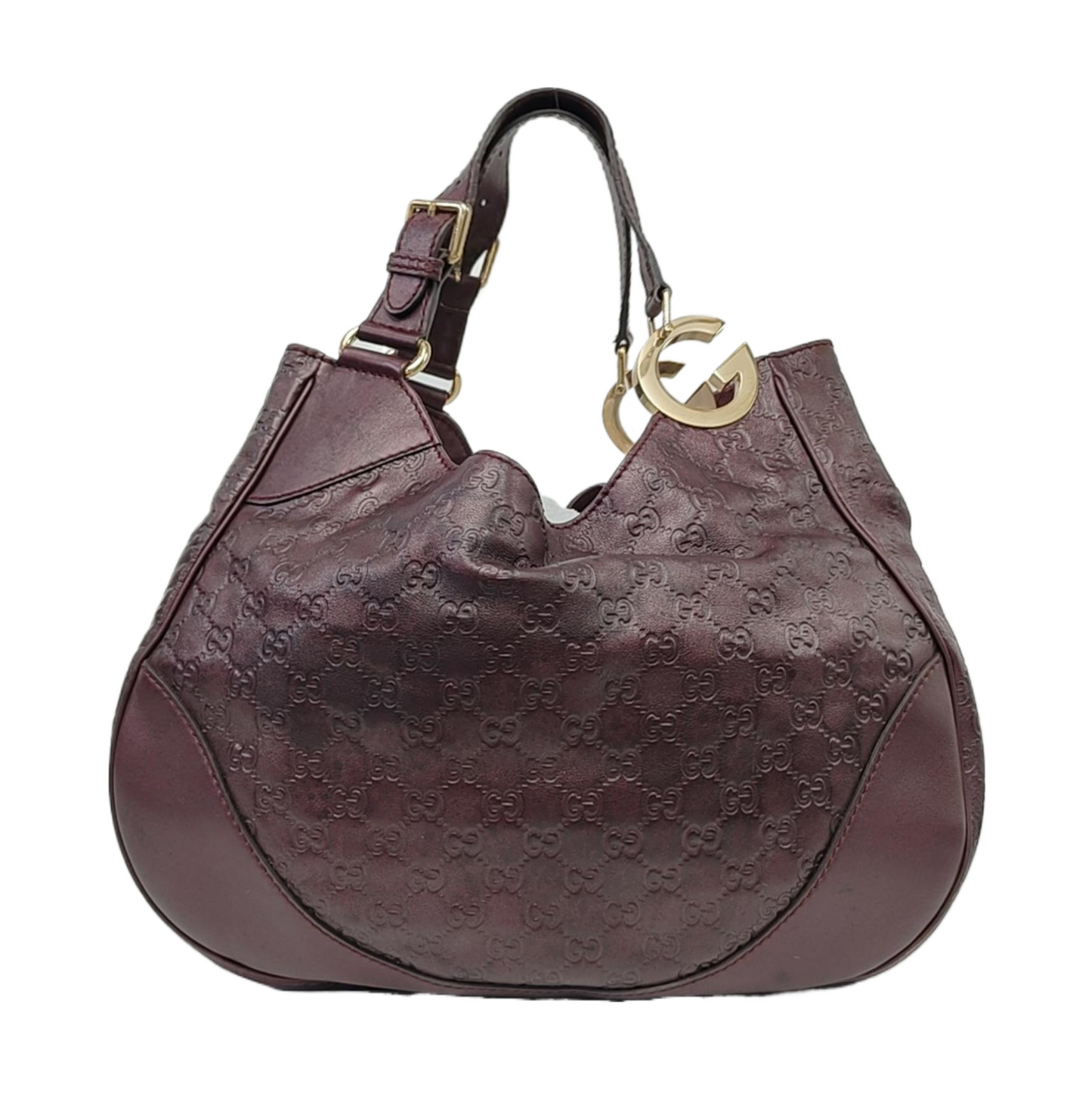 GUCCI Miss GG Purple Cowhide Textured Handbag Golden hardware-(SKU)-960362669
