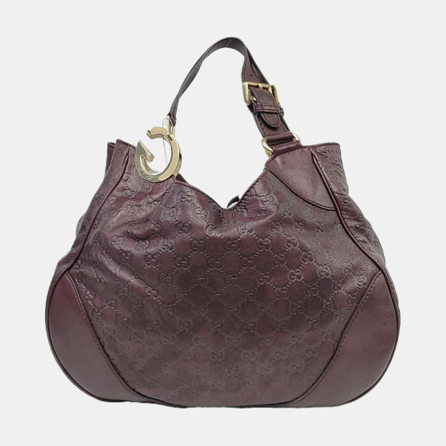 GUCCI Miss GG Purple Cowhide Textured Handbag Golden hardware-(SKU)-960362669