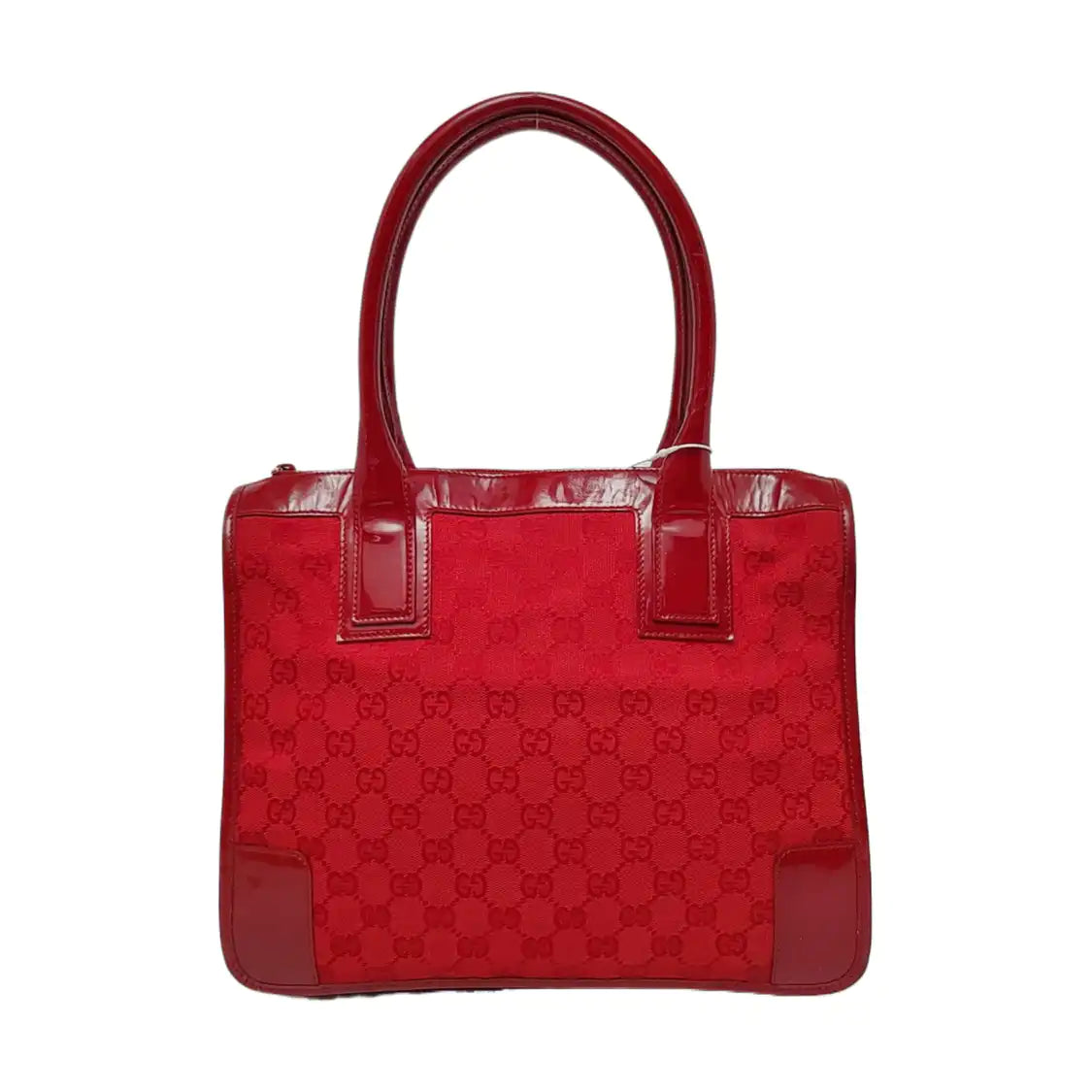 GUCCI Red fabric old flower handbag, single shoulder bag Golden hardware-(SKU)-960504156