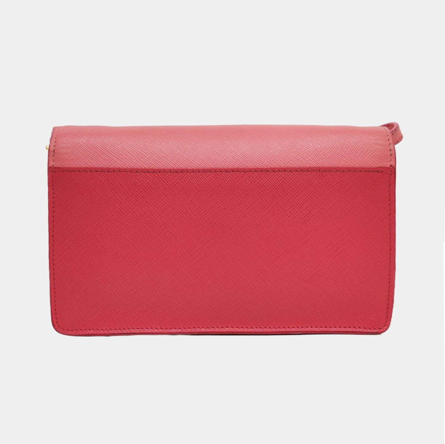 PRADA Pink cowhide cross-grain shoulder bag/handbag/crossbody bag Golden hardware Removable shoulder strap-(SKU)-960391827
