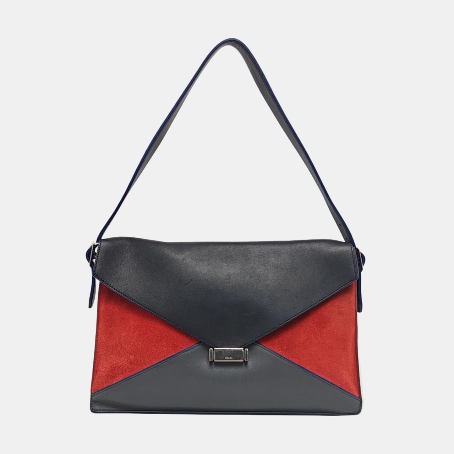 CELINE DIAMOND Multicolor Leather Single Shoulder Bag and Handbag Silver Hardware Removable shoulder strap-(SKU)-960786549