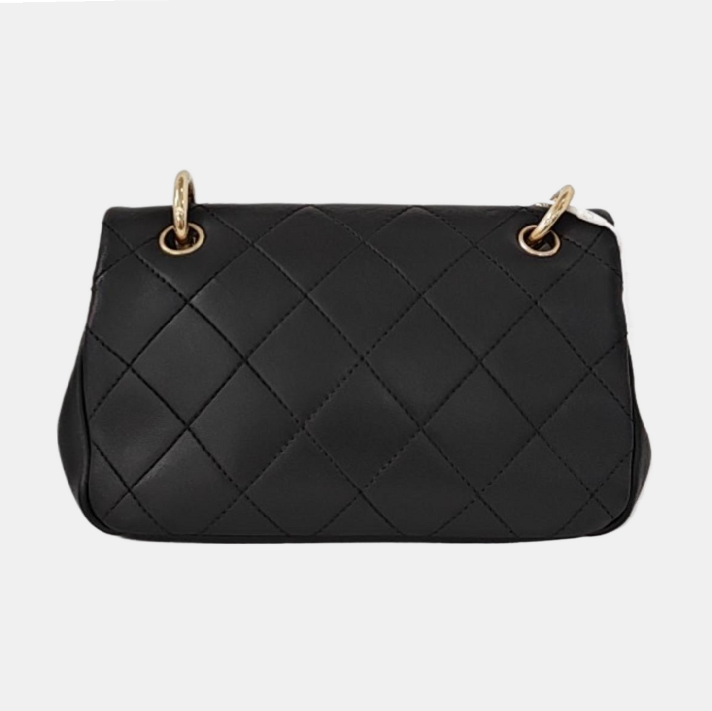 CHANEL CHAIN INFINITY TOP HANDLE Small Black Lambskin Quilted Chain Strap Shoulder Bag Crossbody Bag Golden Hardware 30cm-(SKU)-961018238