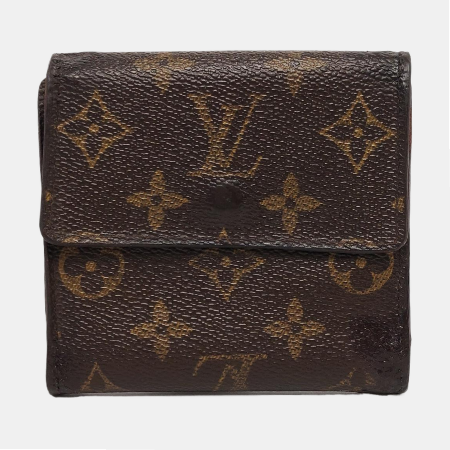 LOUIS VUITTON LUDLOW Brown coated canvas vintage wallet Golden hardware-(SKU)-938172821