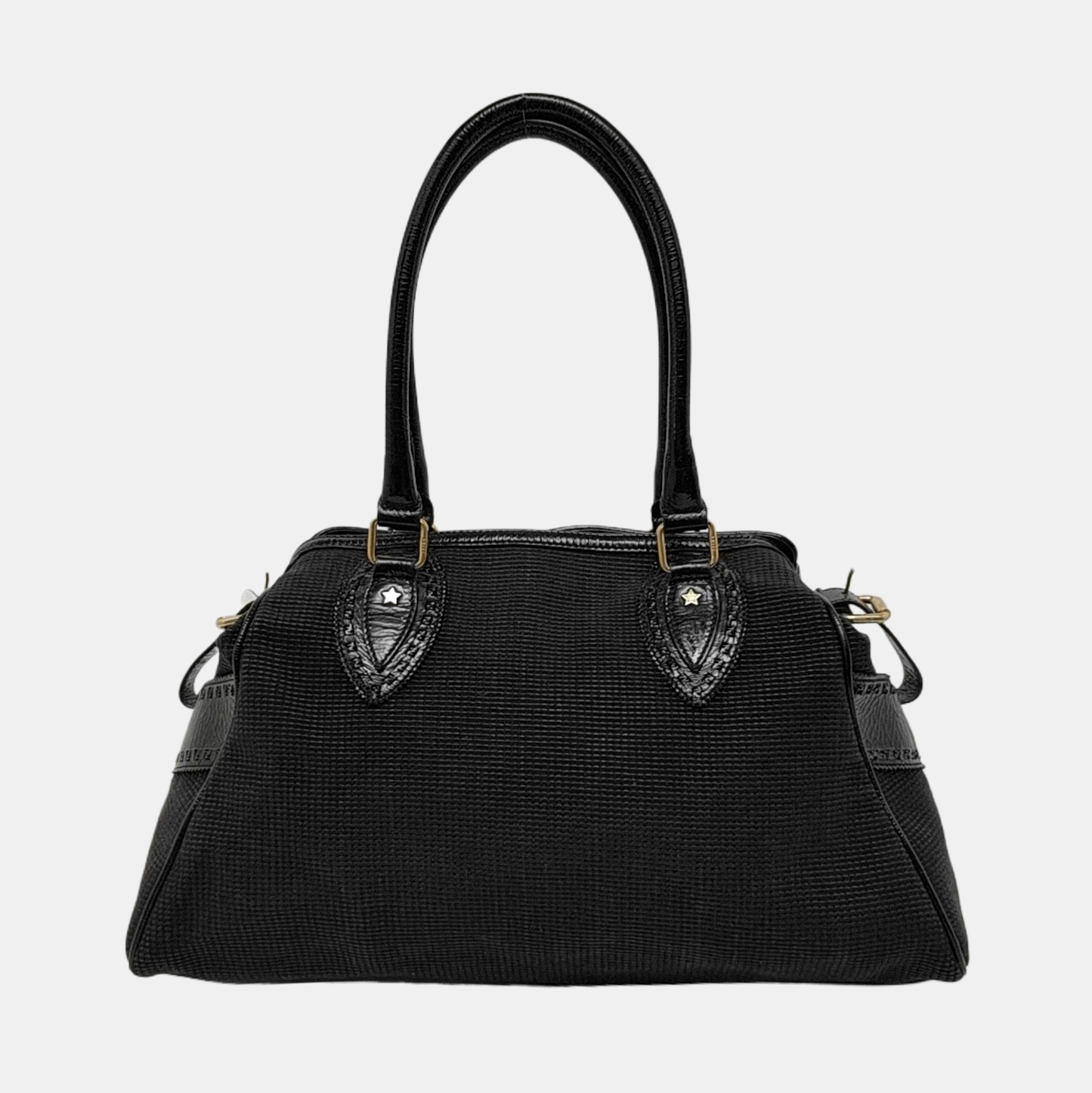 FENDI Black织物双FHandheld包 Golden hardware-(SKU)-960605118