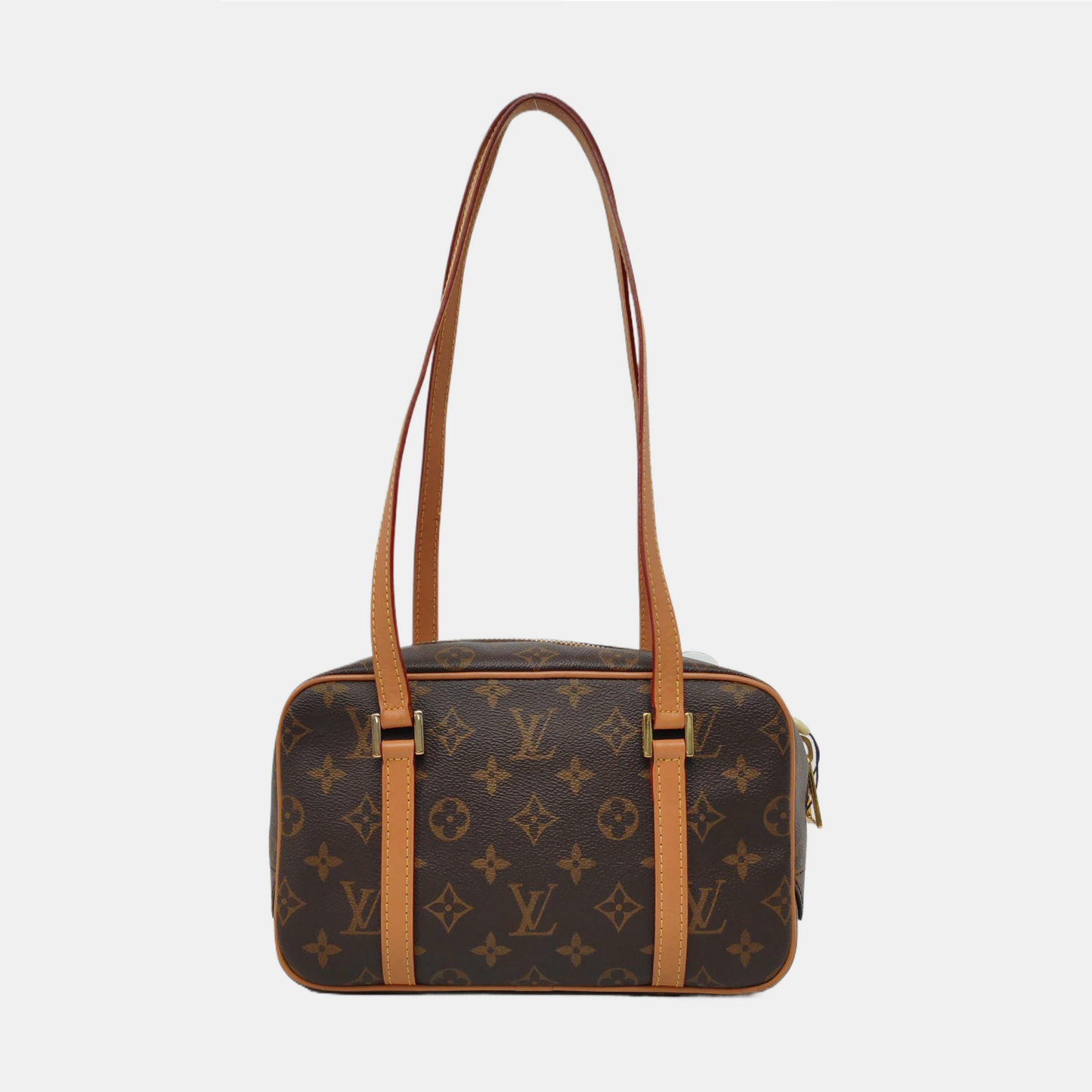 LOUIS VUITTON CITE Brown Coated Canvas Monogram Single Shoulder Bag Handbag with Gold Hardware-(SKU)-961060465