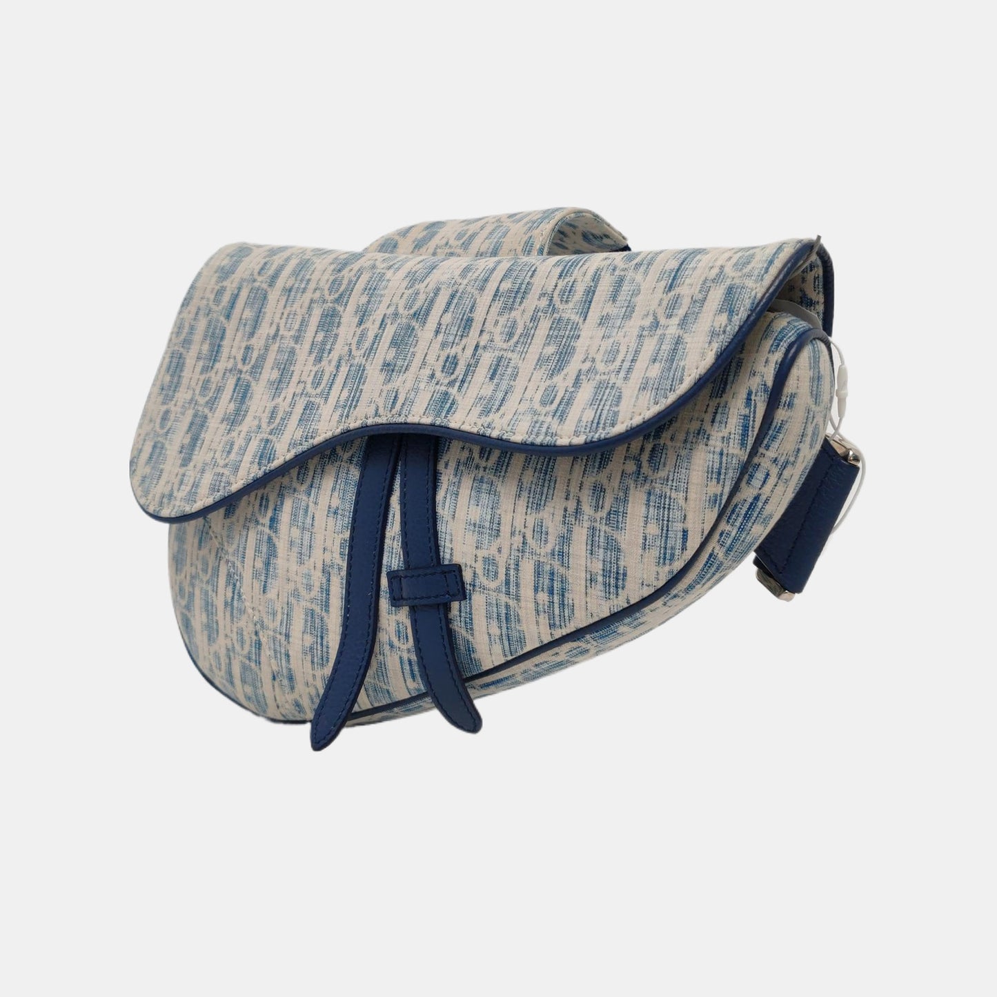DIOR Saddle Medium Size Blue Fabric Saddle Bag Fanny Pack Crossbody Bag-(SKU)-962211429