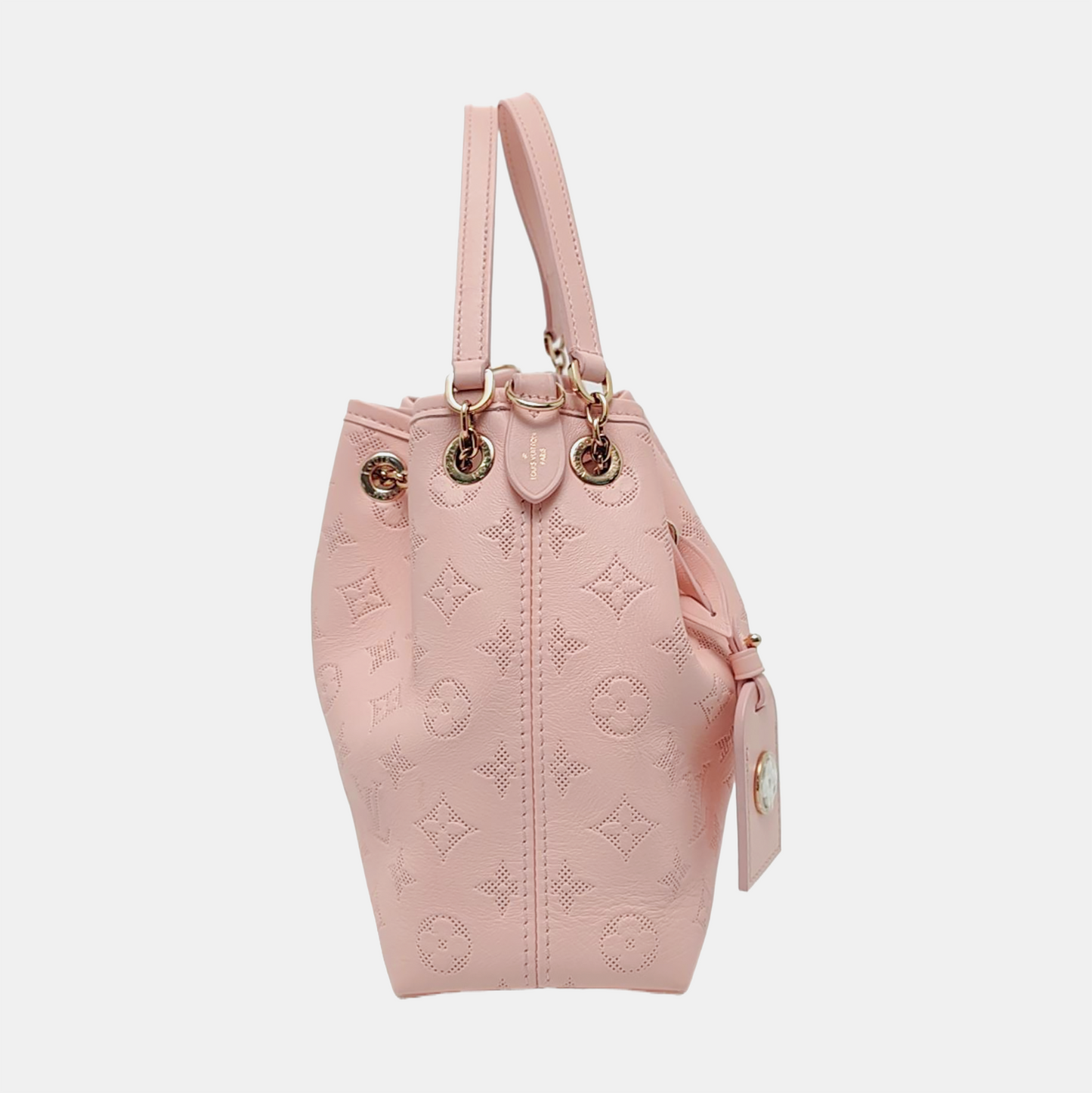 LOUIS VUITTON BUNDLE pink leather Monogram embossed crossbody bag handbag shoulder bag gold hardware removable shoulder strap complete accessories-(SKU)-962918842