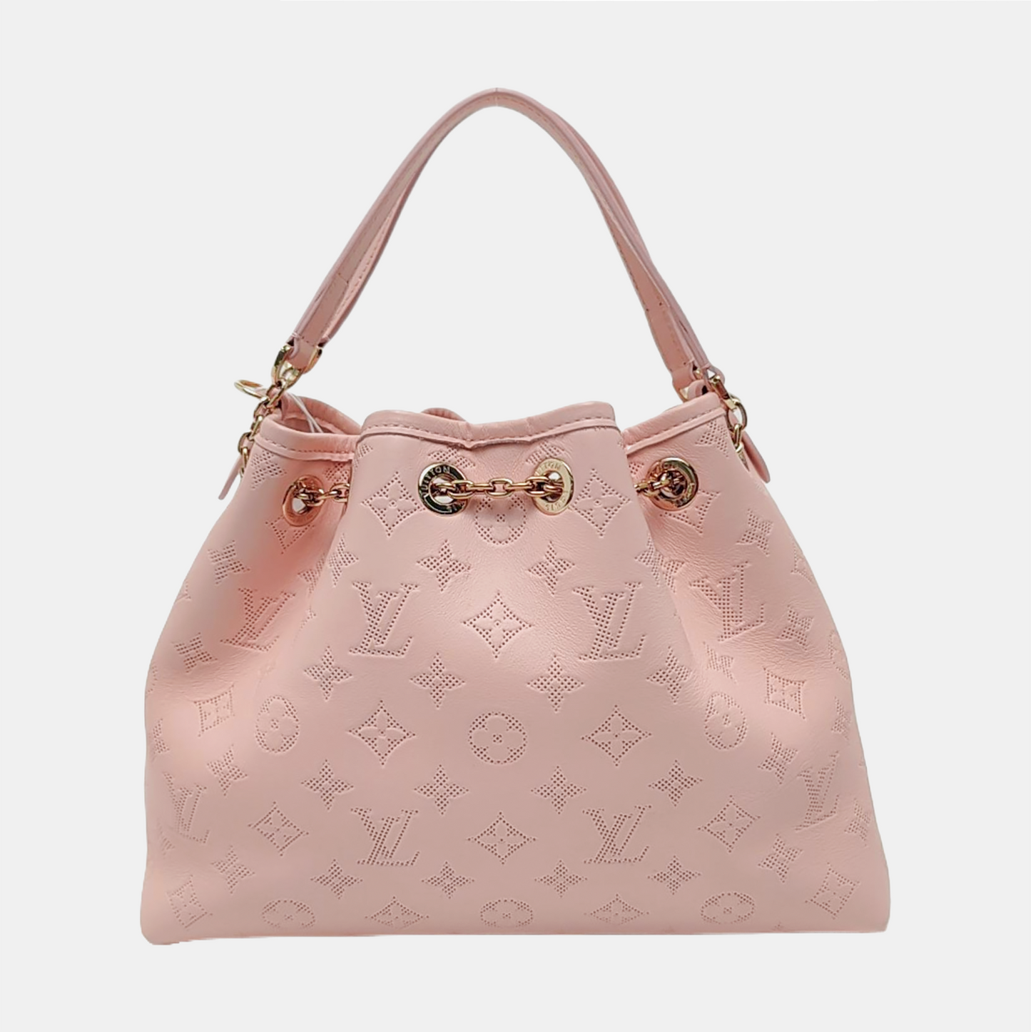 LOUIS VUITTON BUNDLE pink leather Monogram embossed crossbody bag handbag shoulder bag gold hardware removable shoulder strap complete accessories-(SKU)-962918842