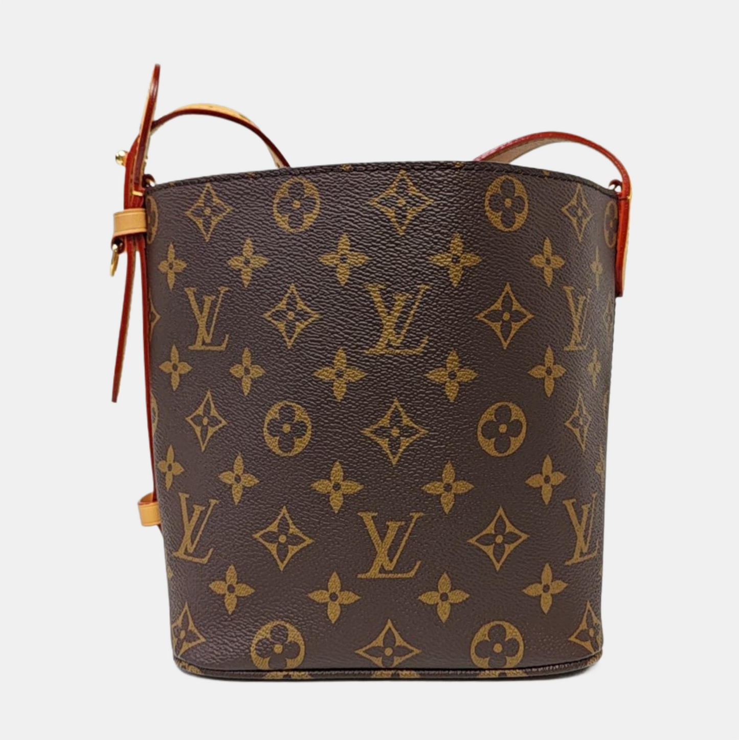 LOUIS VUITTON ALL IN small size brown coated canvas Monogram shoulder bag, handbag with gold hardware and inner pocket-(SKU)-963709822