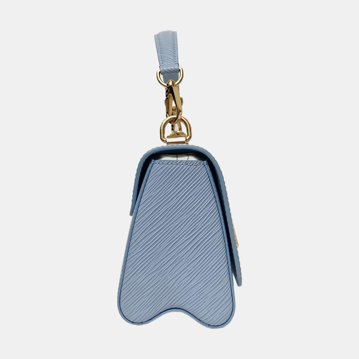 LOUIS VUITTON TWIST Small Blue EPI Leather Wave Crossbody Shoulder Bag with Gold Hardware and 2 Removable Shoulder Straps-(SKU)-964122708