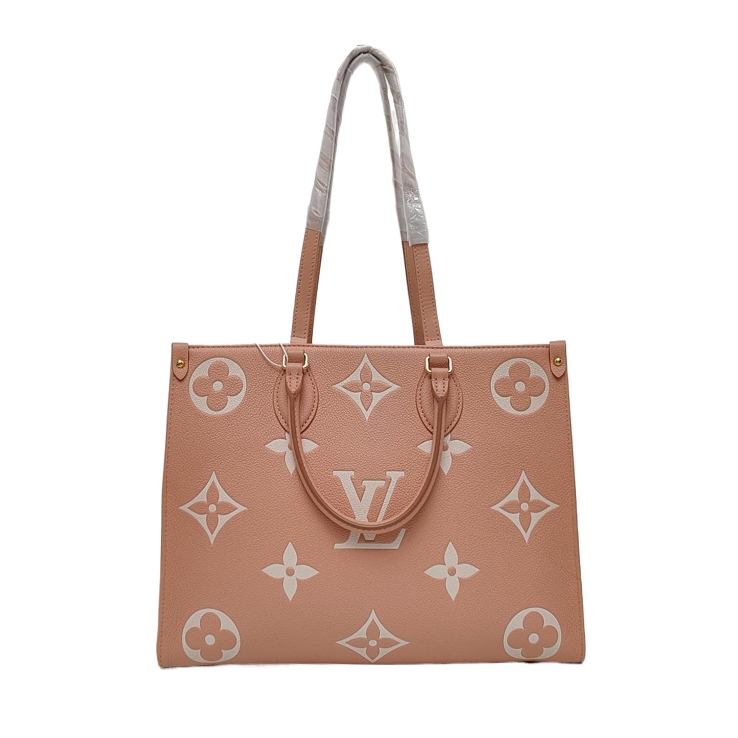LOUIS VUITTON ONTHEGO Medium Pink Calfskin Monogram Jungle Bag Crossbody Shoulder Bag with Golden Hardware-(SKU)-964570845
