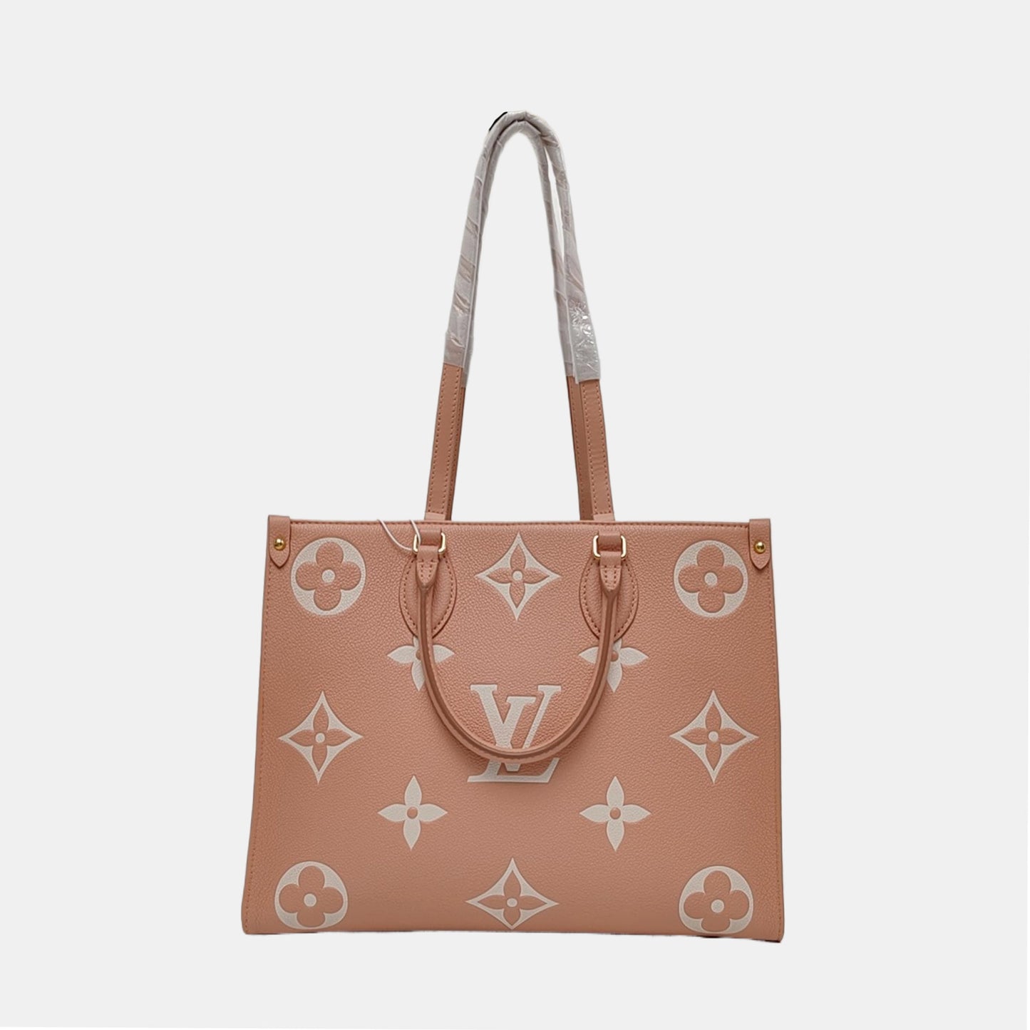 LOUIS VUITTON ONTHEGO Medium Pink Calfskin Monogram Jungle Bag Crossbody Shoulder Bag with Golden Hardware-(SKU)-964570845
