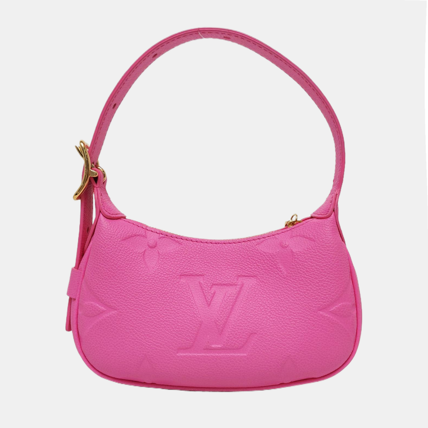 LOUIS VUITTON MOON Mini Pink Calfskin Monogram Damier Embossed Tote Bag, Golden Hardware-(SKU)-964574611