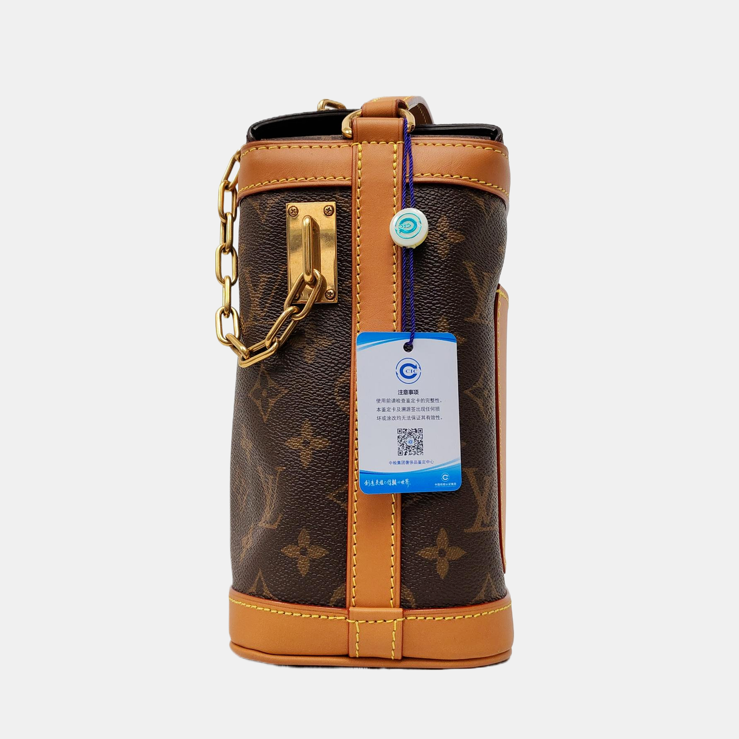 LOUIS VUITTON MILK BOX Brown Coated Canvas Monogram Shoulder Bag with Removable Strap-(SKU)-965414413