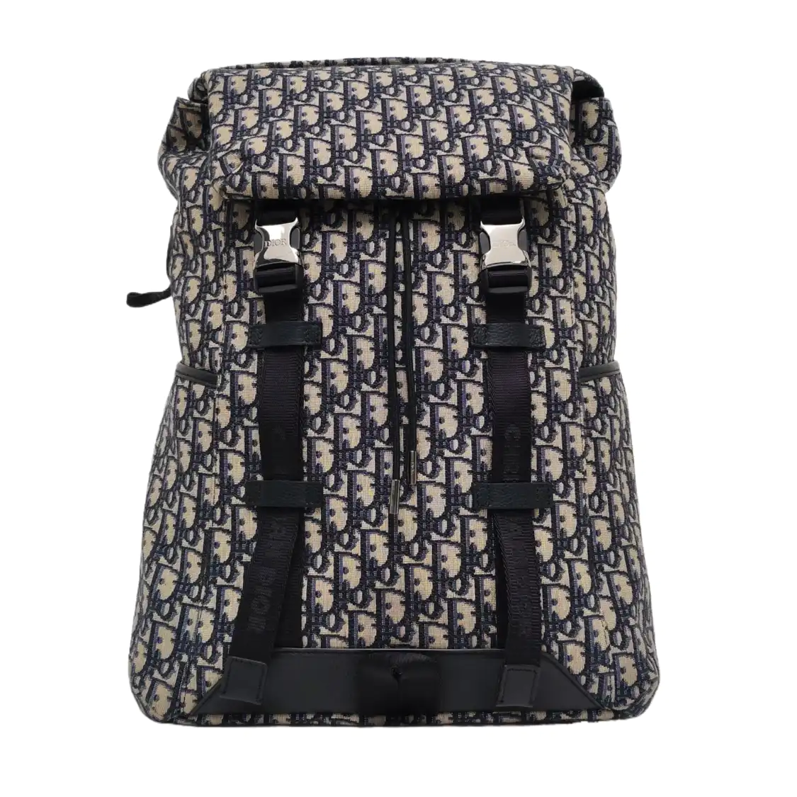 DIOR Explorer Black Canvas Monogram Quilted Backpack Golden Hardware-(SKU)-966460846