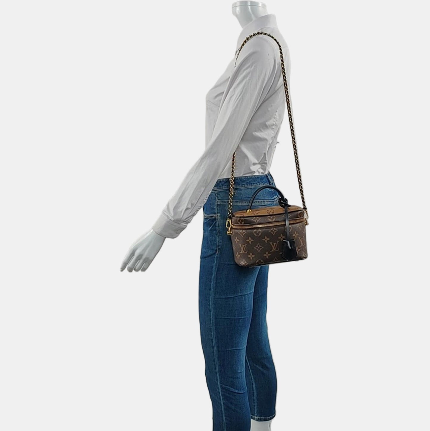 LOUIS VUITTON NICE Small Brown Coated Canvas Monogram Single Shoulder Bag Handbag Crossbody Bag Golden Hardware Removable Strap-(SKU)-964285955