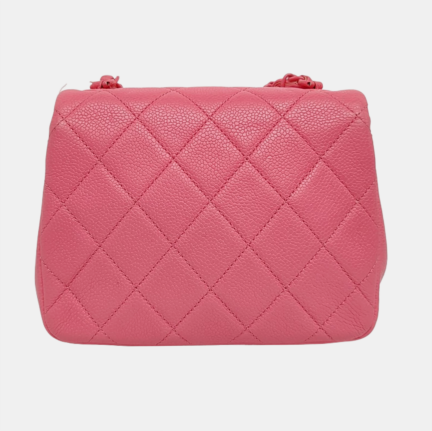 CHANEL CLASSIC FLAP Pink Quilted Calfskin Monogram Shoulder Bag, Handle Bag, Crossbody with Detachable Strap, Pink Hardware, 29 Clasps-(SKU)-966828940