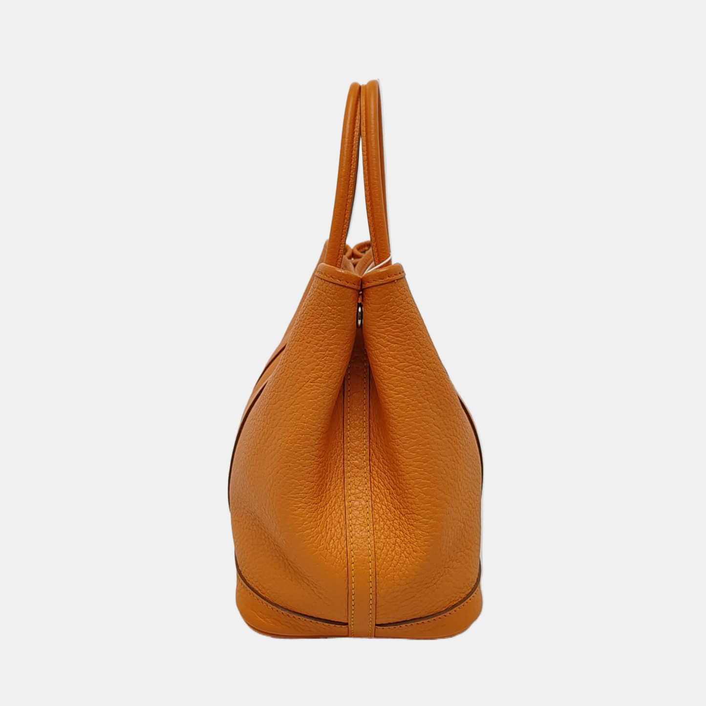 HERMÈS Garden Party 30 Mustard Yellow Negonda Calf Leather Tote Handbag Silver Hardware 🅁 Stamp-(SKU)-967595039